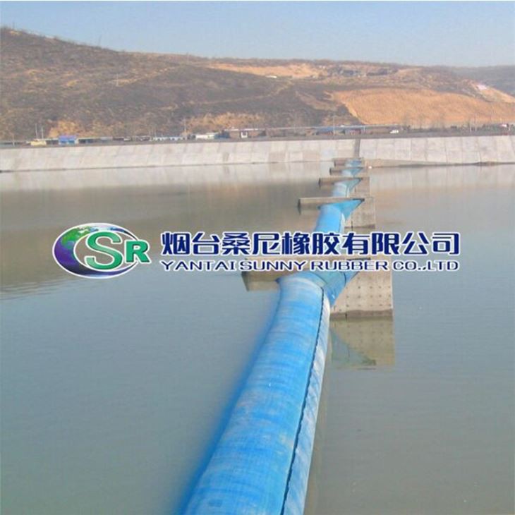 Barrage en caoutchouc de rivière gonflable